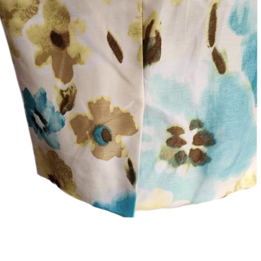 Alex Marie Dress Vintage Floral Sleeveless Asymmetrical Collar Blue Size 10P - Picture 9 of 13